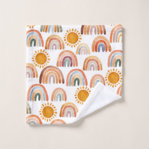 Acuarela Whimsical Boho Arcoiris y Sun Kids