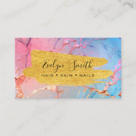 acuarela y tarjeta de visita de Relieve metalizado