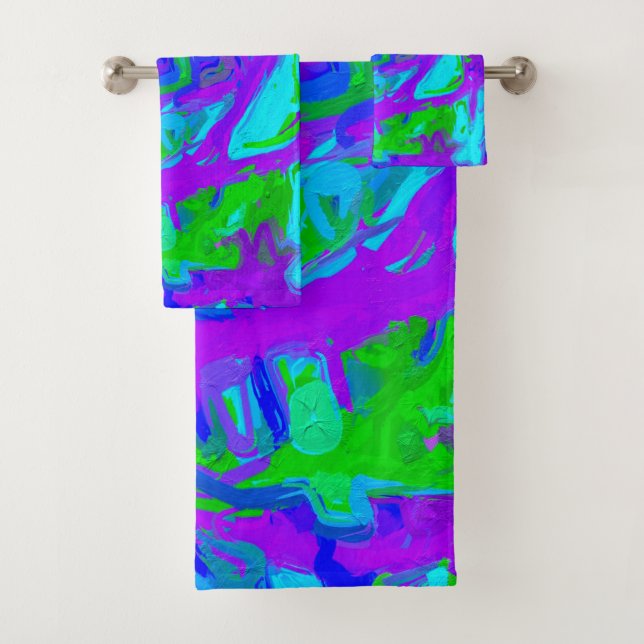 Acuarelas abstractas de pavo real (In situ)