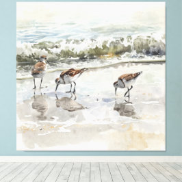 Acuarelas de Arte de la Playa de Sandpipers