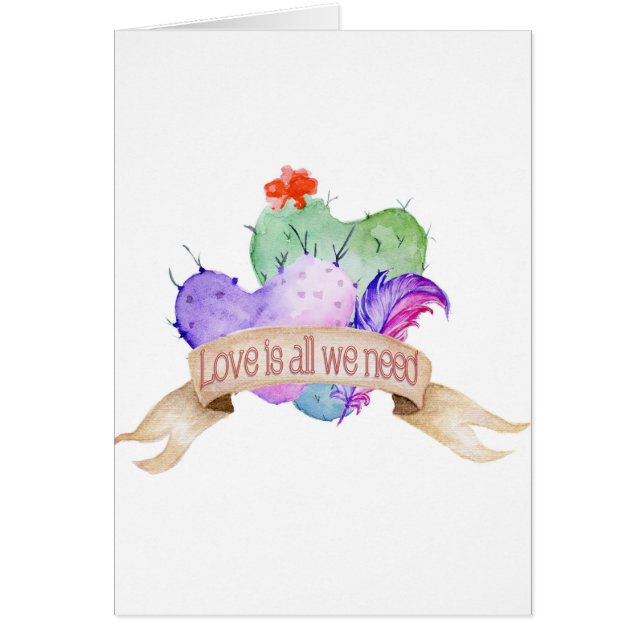 Acuarelas de Cactus del Amor (Frente)
