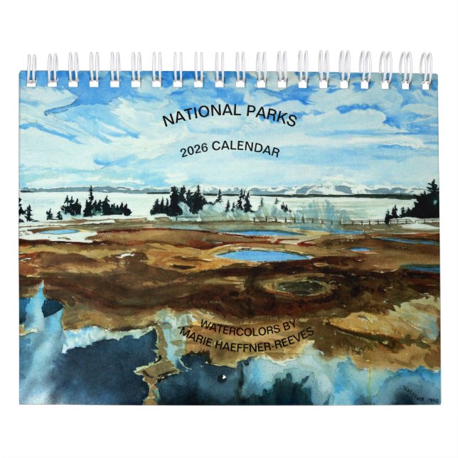 ACUARELAS DE PARQUES NACIONALES CALENDARIO 2026 (Tapa)