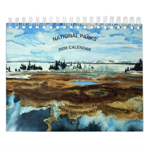 ACUARELAS DE PARQUES NACIONALES CALENDARIO 2026