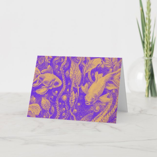 'Acuario barroco' - Tarjeta de agradecimiento (Anverso)