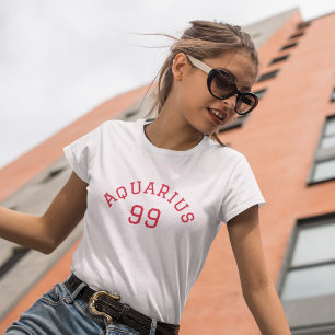 Acuario   Camiseta de cumpleaños