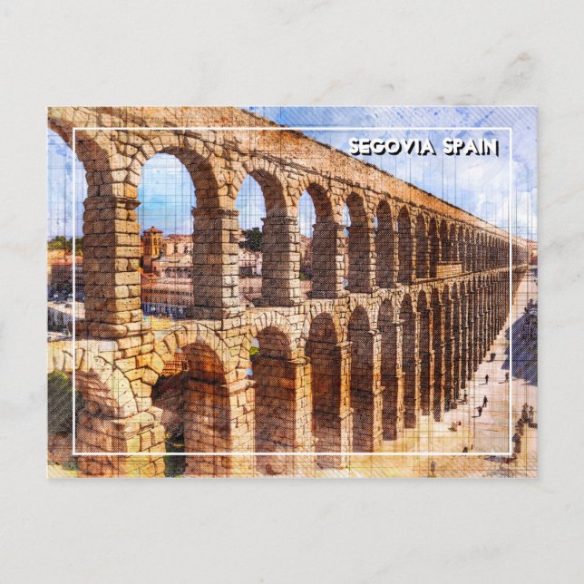 Acueducto romano, Segovia. España. Postal (Anverso)