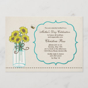 Acuerdo de Mason Jar Invitación al Día de la Madre