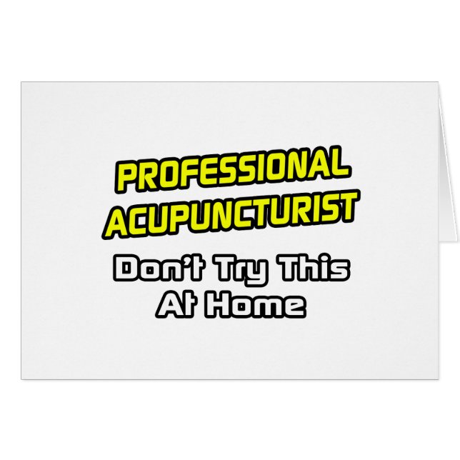 Acupuntrista profesional .. Chiste (Anverso (Horizontal))