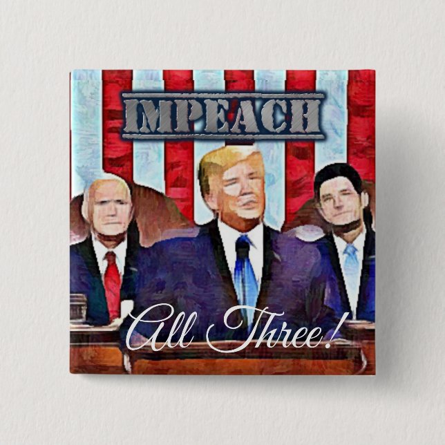 Acuse el botón de presidente Donald Trump (Anverso)