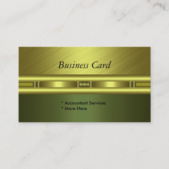 Adagio de Oro Verde Elegante para tarjeta de visit (Anverso)
