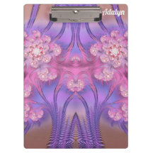 ADALYN ~ PASTEL 3D! Portapapeles rosa y malva GLOS