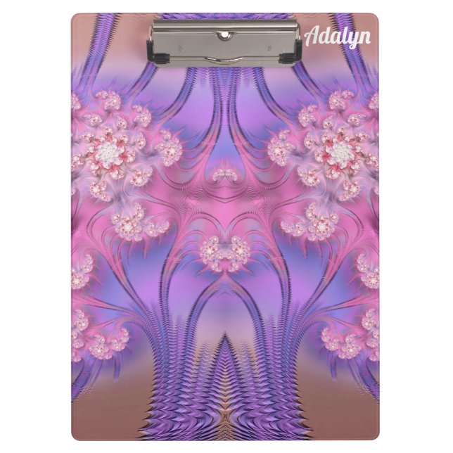 ADALYN ~ PASTEL 3D! Rosa, Malva PORTAPAPELES BRILL (Anverso)