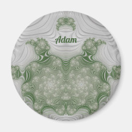 ADAM ~ Blanco y Verde ~ Imán de diseño asombroso