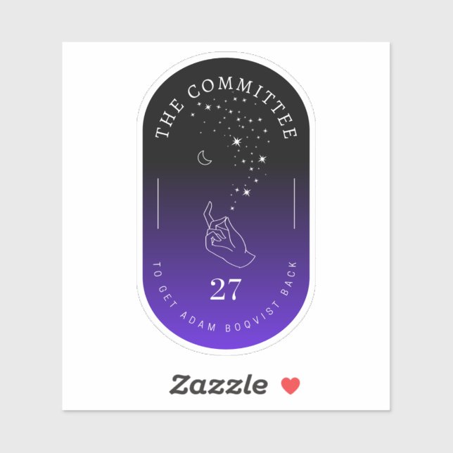 Adam Boqvist Back Twilight Pegatina (Hoja)