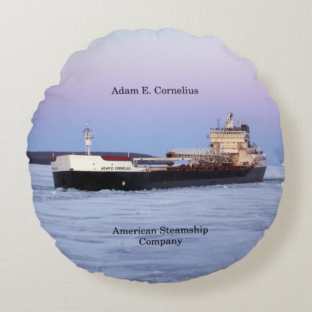 Adam E. Cornelius almohada redonda (Anverso)