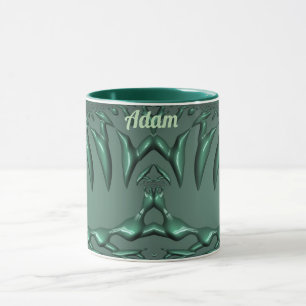 ADAM ~ Loco fractal 3D ~ Taza verde 3D