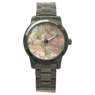 Adam Y Eve En El Reloj Del Jardín