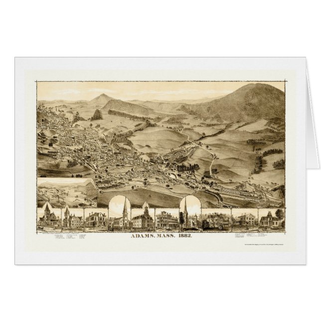 Adams, mapa panorámico de las MAMÁES - 1882 (Anverso (Horizontal))