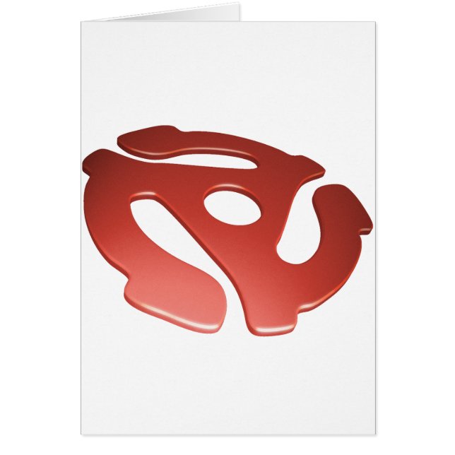 Adaptador rojo de 3D 45 RPM (Frente)