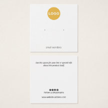 Add Logo Stud Earring Display Card