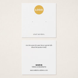 Add Logo Stud Earring Display Card