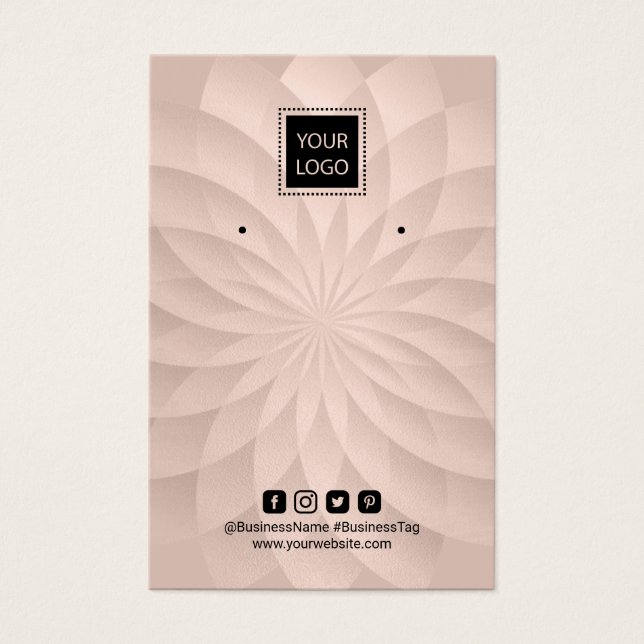 Add Your Logo Pink Lotus Spiral Earring Display (Anverso)