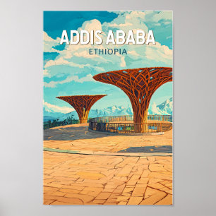 Addis Abeba Etiopía Viaje Arte Vintage