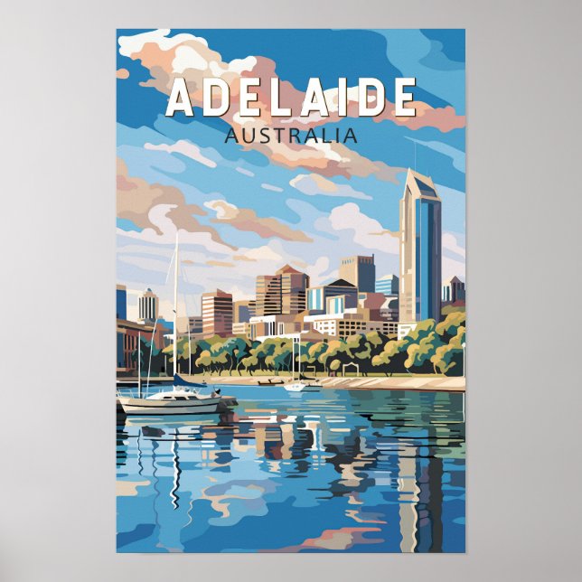 Adelaide Australia Viajes Arte Vintage (Frente)