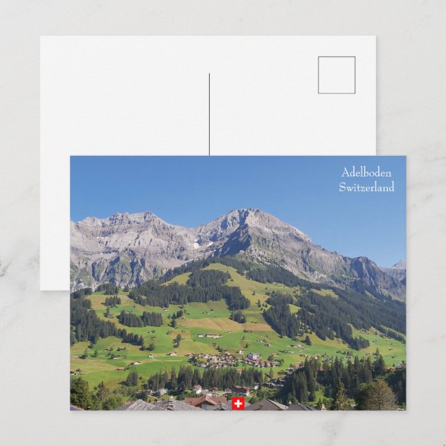 Adelboden, postal de Suiza (Anverso / Reverso)