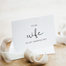 ADELLA A Mi Esposa En Mi Tarjeta De Día De Boda