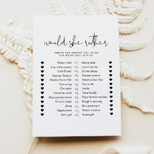 ADELLA Minimal Prefiere Tarjeta De Juego De Novias