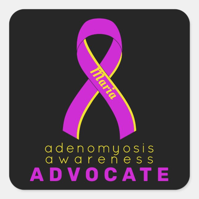 Adenomyosis Advocate Pegatina de Black Square (Anverso)