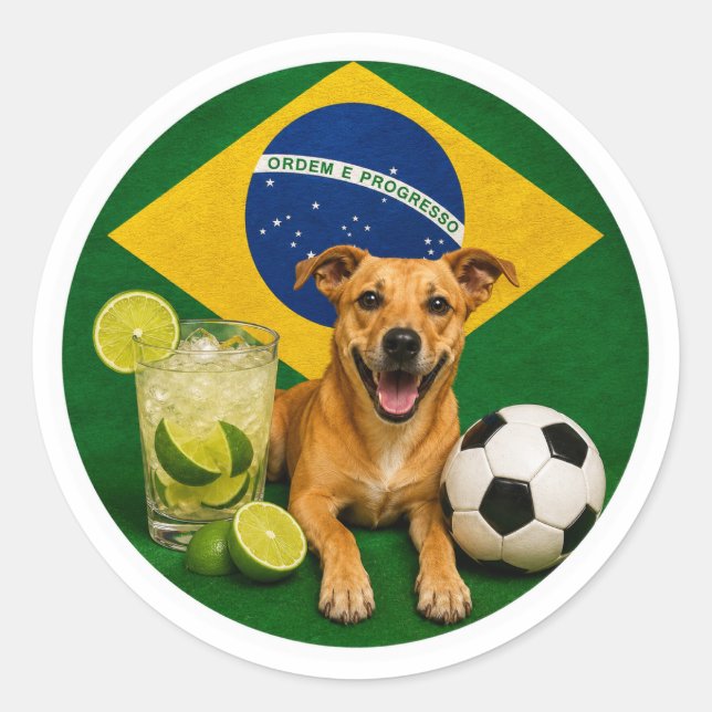 Adhesivo Redondo Brasil Caramelo  (Anverso)