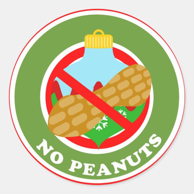 Adhesivos de Bombilla de Navidad Sin Maní (Anverso)