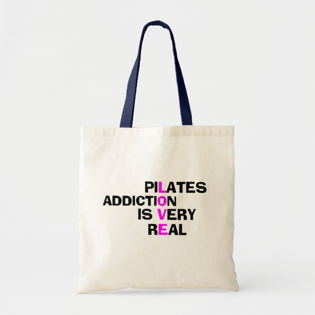 Adicción de Pilates - Bolsa de Tote divertida (Frente)