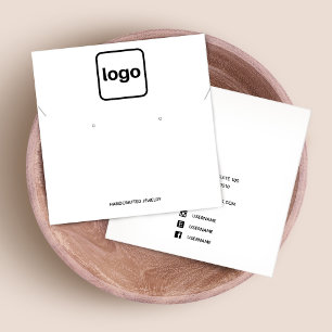 Adición cuadrada de logotipo Conducción blanca y p