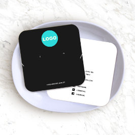 Adición cuadrada de logotipo Conducción negra y pa