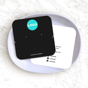 Adición cuadrada de logotipo Conducción negra y pa