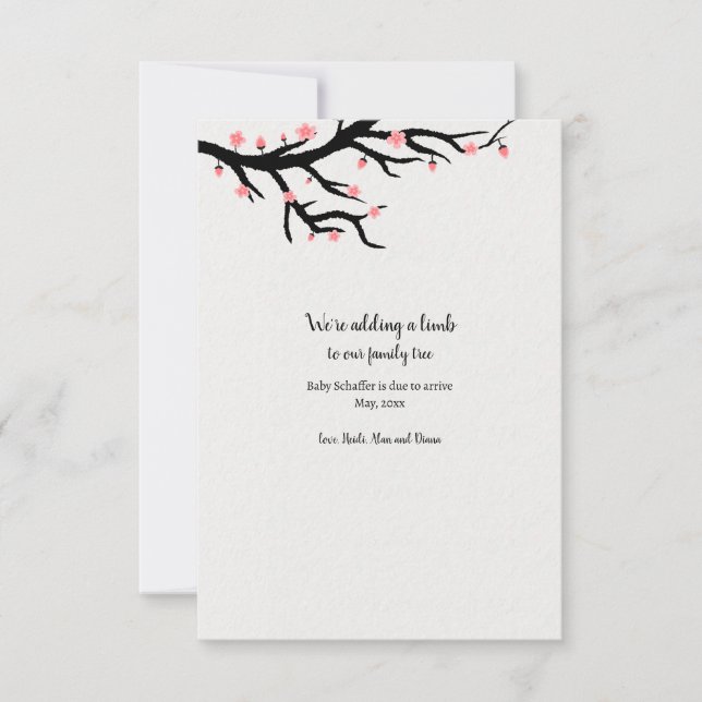 Adición de una Invitación de embarazo en el límite (Anverso)