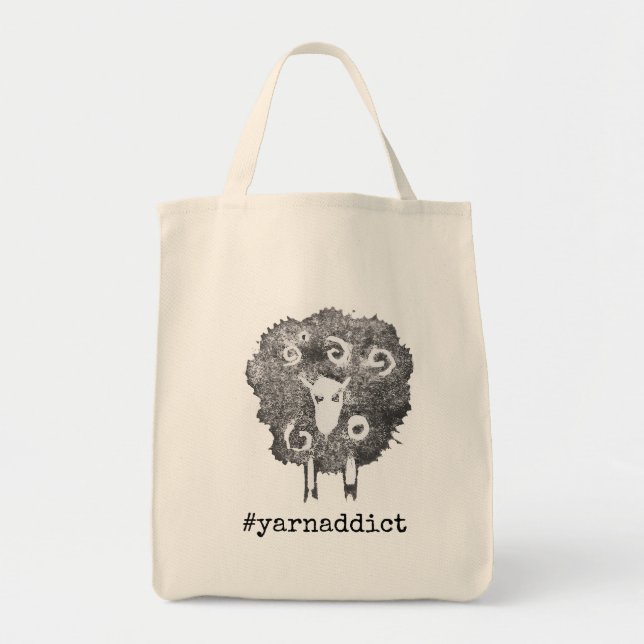 Adicto al Yarn Tentador | Bolsa de Crochet Project (Frente)