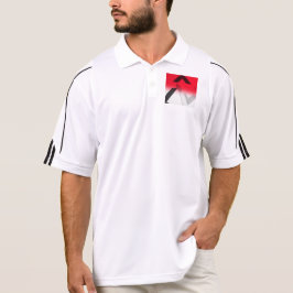 ADIDAS CAMISETA DE GOLF ROJA, NEGRA Y BLANCA ABSTR