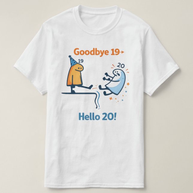 Adiós 19 – Hola 20 Camiseta Unisex (Diseño del anverso)