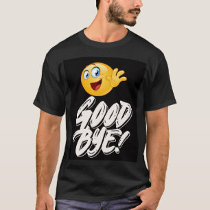 Adiós a la Emoji feliz de ondear - Camiseta divert