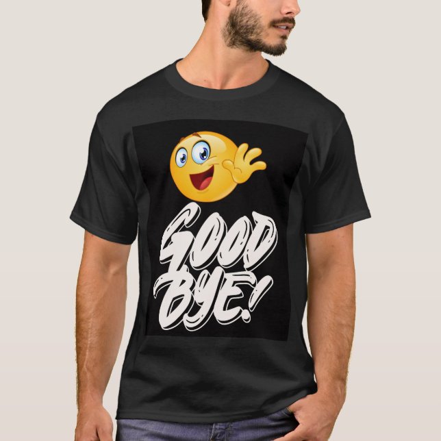 Adiós a la Emoji feliz de ondear - Camiseta divert (Anverso)