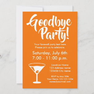 Adiós adiós que va lejos invitaciones del fiesta