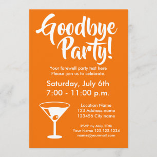 Adiós adiós que va lejos invitaciones del fiesta