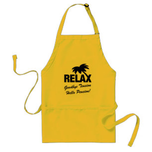 Adiós delantal del Bbq del retiro de la pensión de