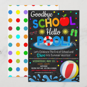 Adiós Escuela Hola Invitación a Fiesta en la Pisci