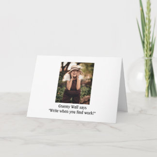 Adiós, estamos a través de una tarjeta de felicita