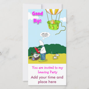 adiós, estás invitado a mi Fiesta de salida, ...